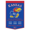 Kansas Jayhawks Banner Wool 24×38 Dynasty Champ Design Basketball