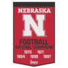 Nebraska Cornhuskers Banner Wool 24×38 Dynasty Champ Design Football