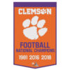 Clemson Tigers Banner Wool 24×38 Dynasty Champ Design Football