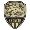 Denver Broncos Sign Wood 11×14 Shield Shape