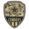 Dallas Cowboys Sign Wood 11×14 Shield Shape