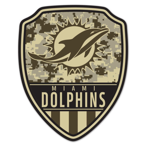 Miami Dolphins Sign Wood 11×14 Shield Shape