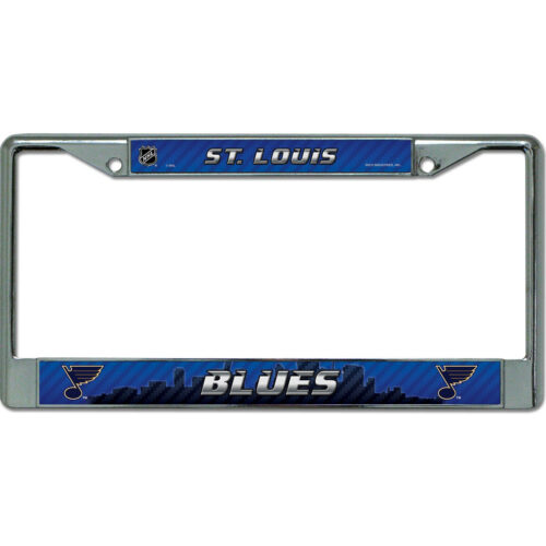 St. Louis Blues License Plate Frame Chrome Printed Insert