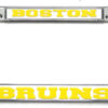 Boston Bruins License Plate Frame Chrome