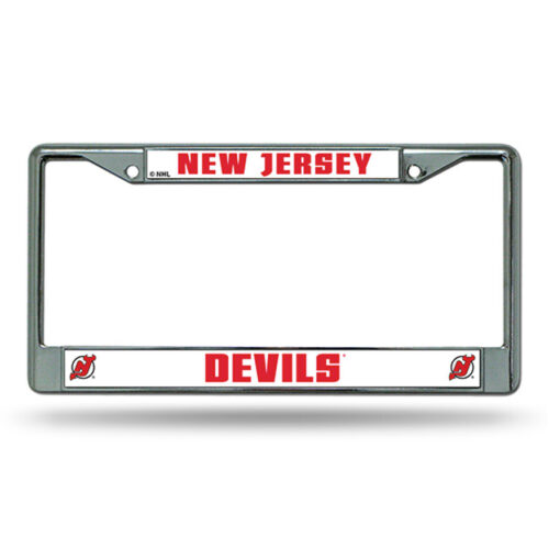 New Jersey Devils License Plate Frame Chrome – Special Order