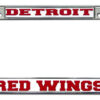 Detroit Red Wings License Plate Frame Chrome