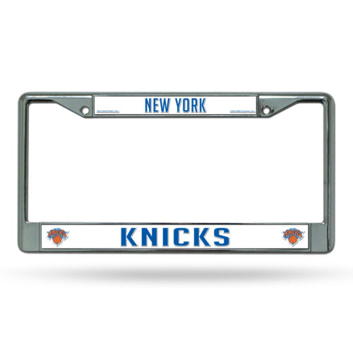 New York Knicks License Plate Frame Chrome – Special Order