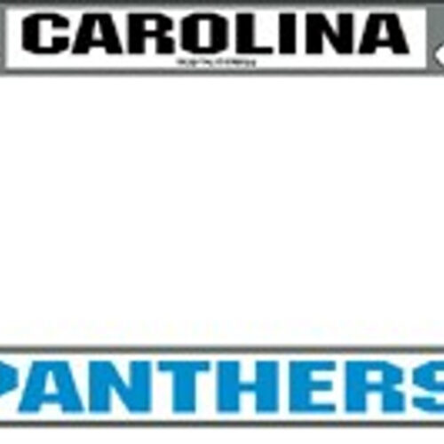 Carolina Panthers License Plate Frame Chrome