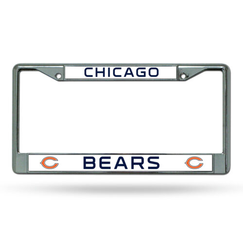 Chicago Bears License Plate Frame Chrome