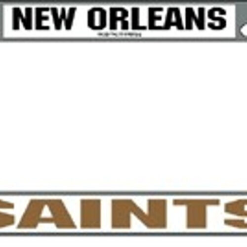 New Orleans Saints License Plate Frame Chrome