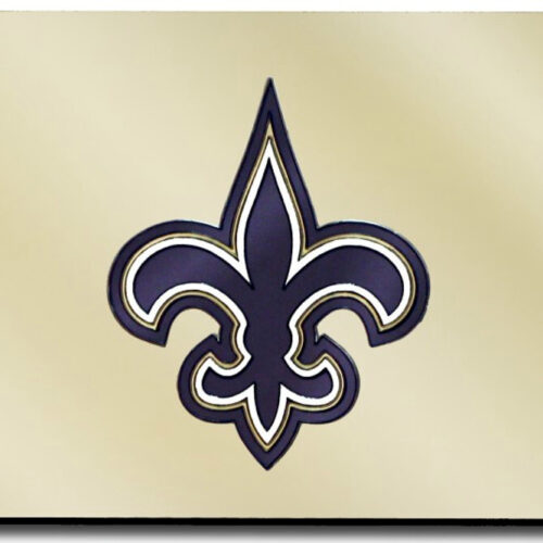 New Orleans Saints License Plate Laser Cut Gold