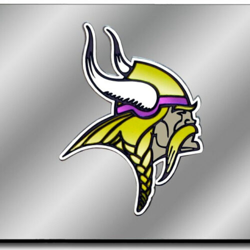 Minnesota Vikings License Plate Laser Cut Silver