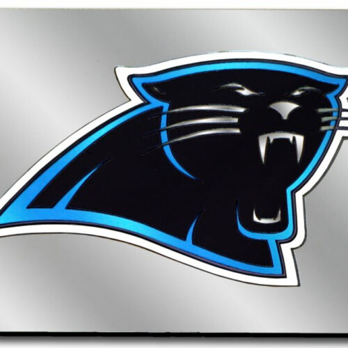 Carolina Panthers License Plate Laser Cut Silver