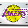 Los Angeles Lakers License Plate Laser Cut Silver