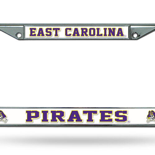 East Carolina Pirates License Plate Frame Chrome