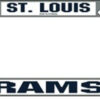 Los Angeles Rams License Plate Frame Chrome St. Louis Throwback CO