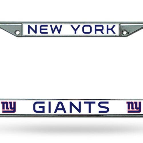 New York Giants License Plate Frame Chrome