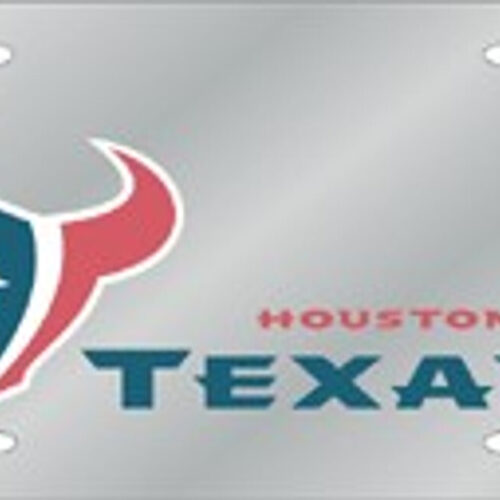 Houston Texans License Plate Laser Cut Silver – Special Order