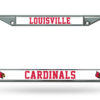 Louisville Cardinals License Plate Frame Chrome