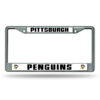 Pittsburgh Penguins License Plate Frame Chrome