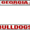 Georgia Bulldogs License Plate Frame Chrome