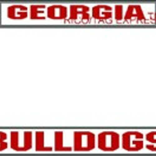 Georgia Bulldogs License Plate Frame Chrome