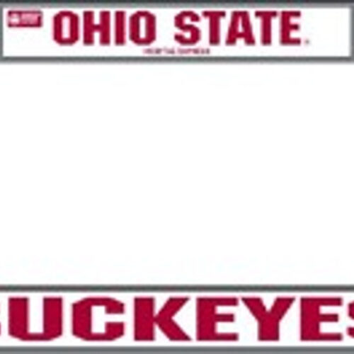 Ohio State Buckeyes License Plate Frame Chrome