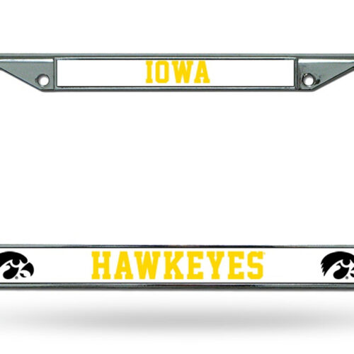 Iowa Hawkeyes License Plate Frame Chrome