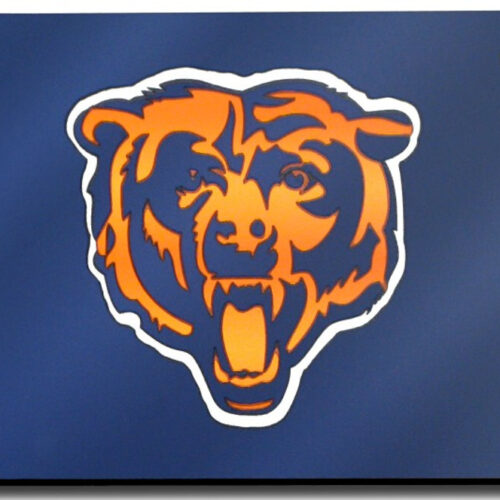 Chicago Bears License Plate Laser Cut Navy