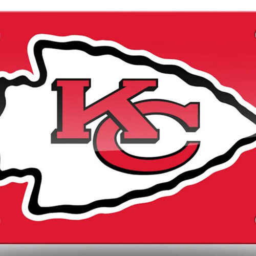 Kansas City Chiefs License Plate Laser Cut Red