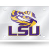 LSU Tigers License Plate Laser Cut Silver