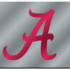 Alabama Crimson Tide License Plate Laser Cut Silver Script A