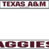 Texas A&M Aggies License Plate Frame Chrome