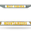 West Virginia Mountaineers License Plate Frame Chrome