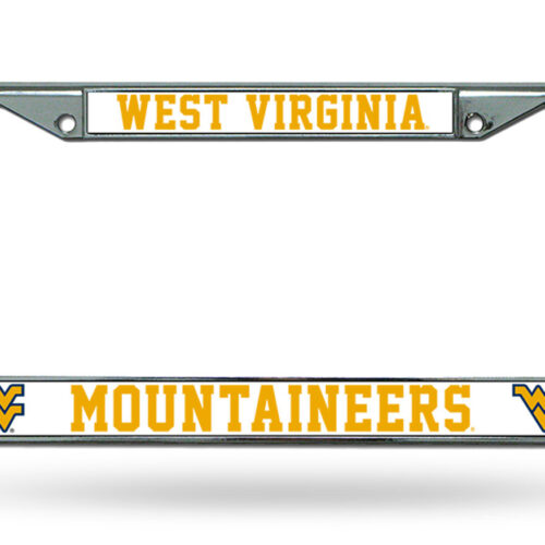 West Virginia Mountaineers License Plate Frame Chrome