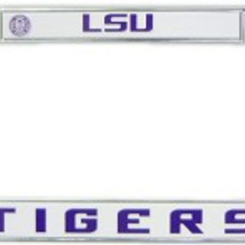 LSU Tigers License Plate Frame Chrome