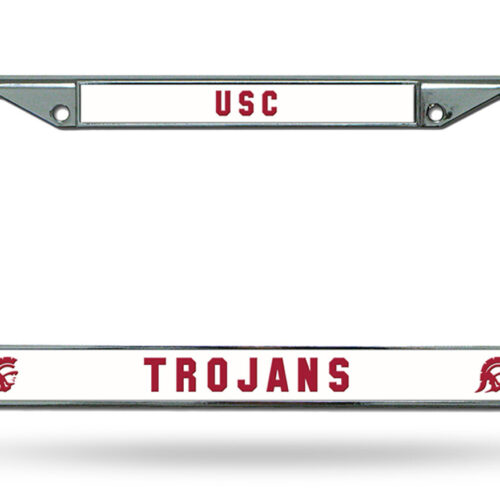 USC Trojans License Plate Frame Chrome