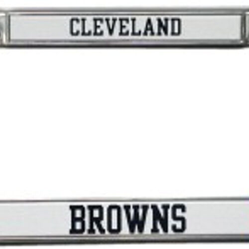 Cleveland Browns License Plate Frame Chrome