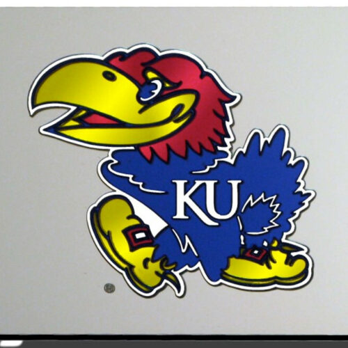 Kansas Jayhawks License Plate Laser Cut Silver – Special Order