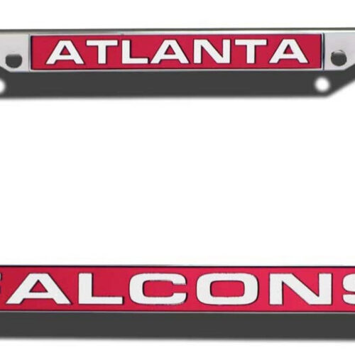 Atlanta Falcons License Plate Frame Laser Cut Chrome