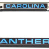 Carolina Panthers License Plate Frame Laser Cut Chrome