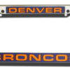 Denver Broncos License Plate Frame Laser Cut Chrome