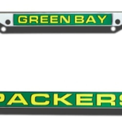 Green Bay Packers License Plate Frame Laser Cut Chrome