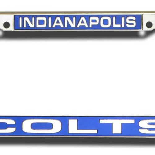 Indianapolis Colts License Plate Frame Laser Cut Chrome