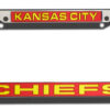 Kansas City Chiefs License Plate Frame Laser Cut Chrome