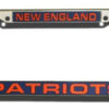 New England Patriots License Plate Frame Laser Cut Chrome