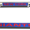 New York Giants License Plate Frame Laser Cut Chrome