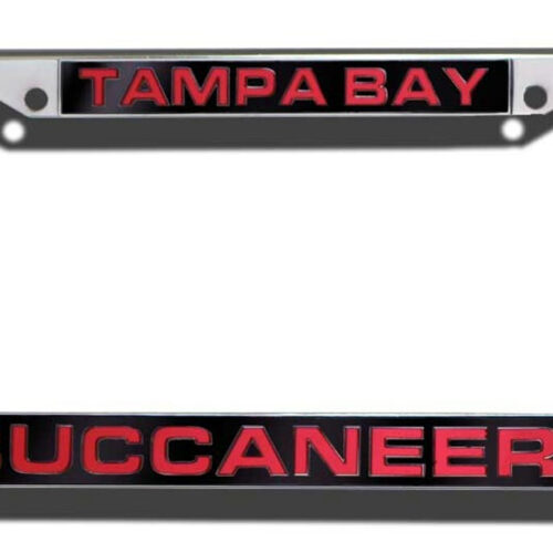 Tampa Bay Buccaneers License Plate Frame Laser Cut Chrome