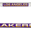 Los Angeles Lakers License Plate Frame Laser Cut Chrome