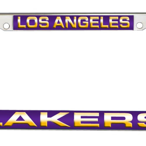 Los Angeles Lakers License Plate Frame Laser Cut Chrome